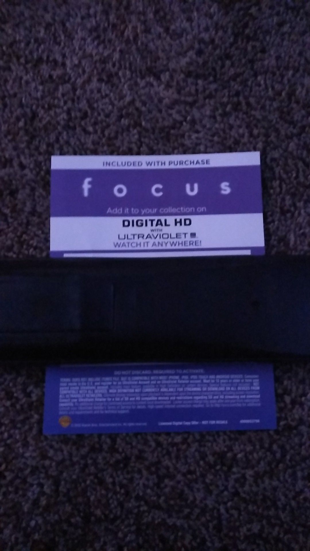 Focus Blu Ray digital code