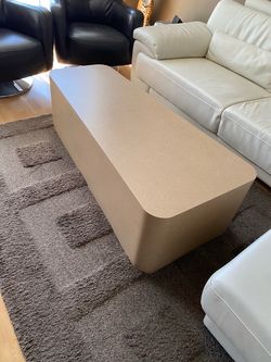 End table and coffee table: 125 for both!! Coffee table mica L54" Tapered width 24" one end to 18" other end 16"H End table mica Companion piece to co