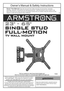 Armstrong full motion tv mount