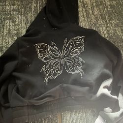 Butterfly Bedazzled Hoodie 
