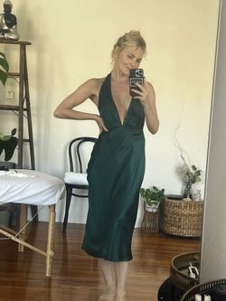 Banana republic, romantic, green dress 0 NEW xs-s