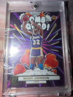 Magic Johnson Lakers Bomb Squad Insert numbered  2/99 donruss NBA