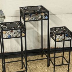 Beautiful Plants Stand With Colored Stones Set