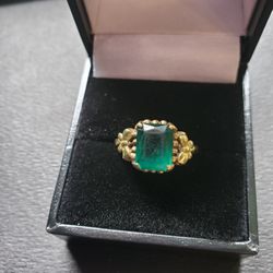 10k ADOEABLE VINTAGE BOWS RING SEMI PRECIOUS STONE