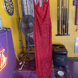 Fashion, Nova Red Sequence, Maxi Dress Small