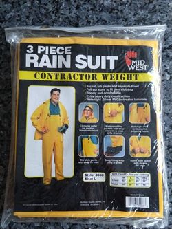 3-Piece Rain Suits (New)