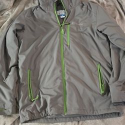 Columbia Gray and Green Heavy Winter Jacket