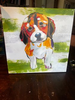 Colorful Beagle Dog Canvas