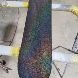 Custom Painted Holographic Skateboard Deck 