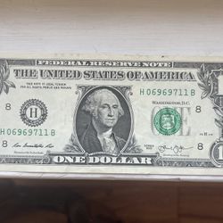 FANCY SERIAL NUMBER “  $1 2013  FRN