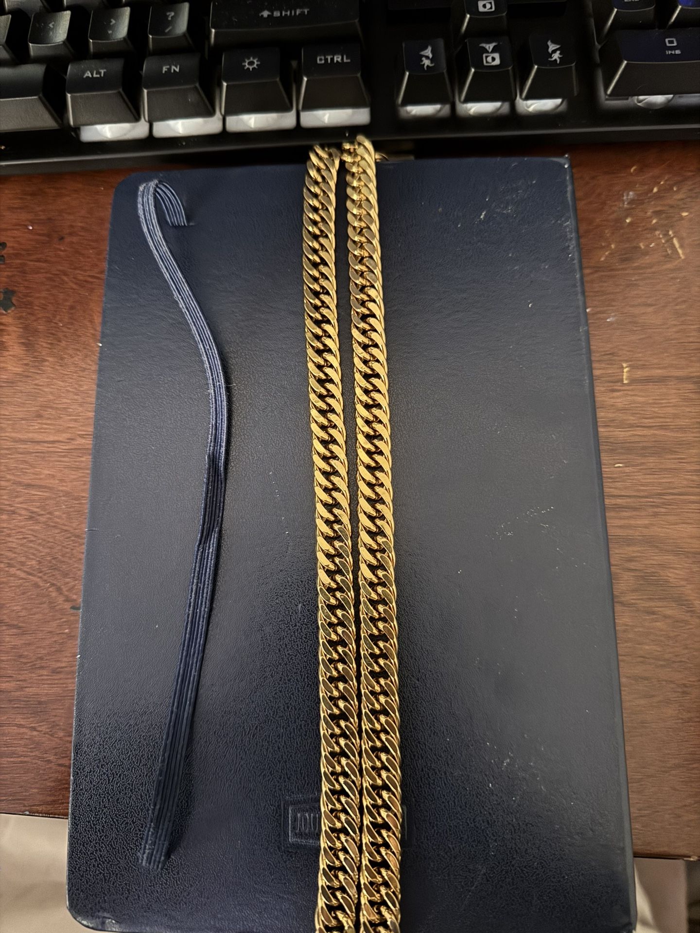 24k Gold Plating Stainless Steel Cuban Chain 