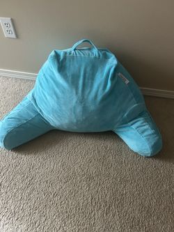 Nestl Memory Foam Reading Chair Pillow - Blue - With 3 Pockets