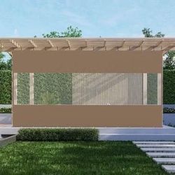 New Outdoor Heavy Duty Clear Panel Curtain, 18 oz Waterproof PVC Polyester Curtain for gazebos