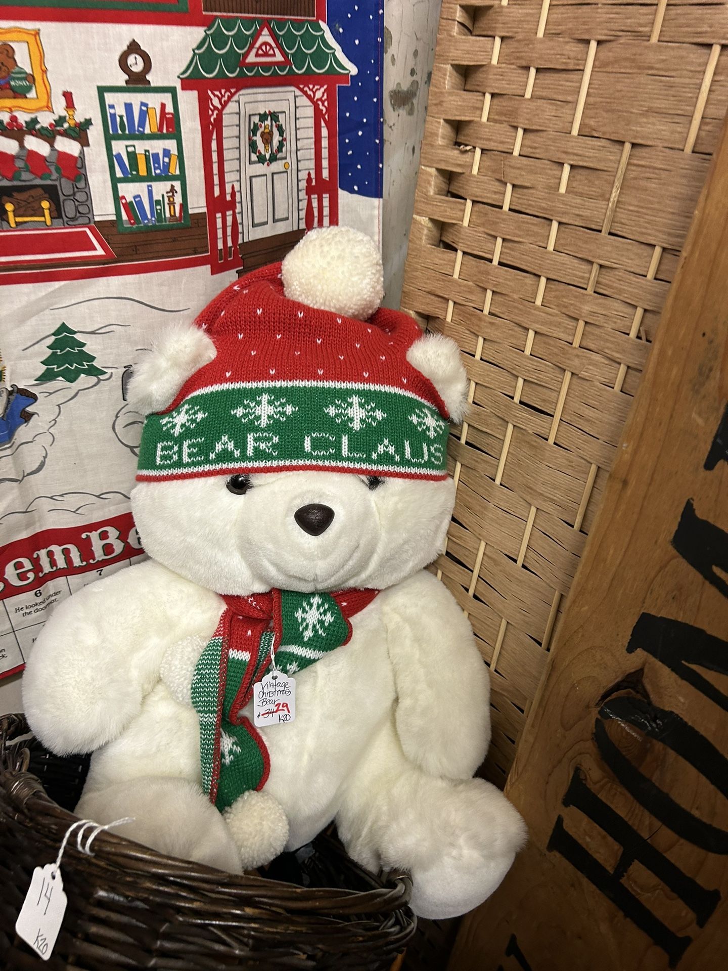 Adorable Vintage X-Large Santa Bear