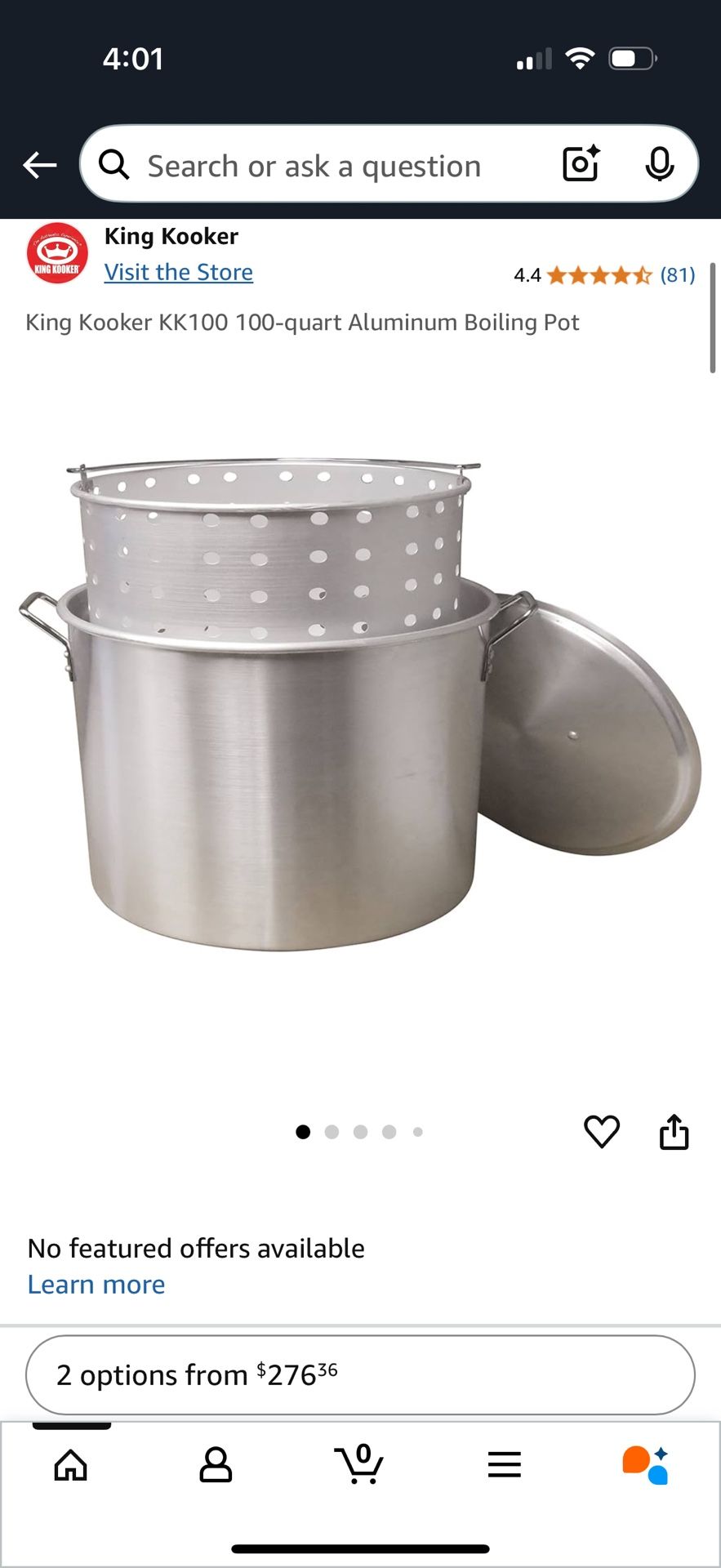 OLLA DE 100 QT 