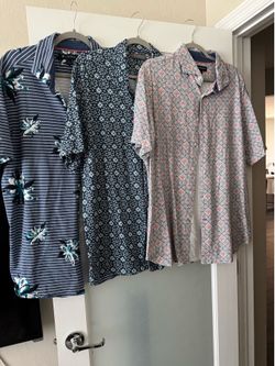 Mens Cremieux Short sleeve Button Up Shirts Xl
