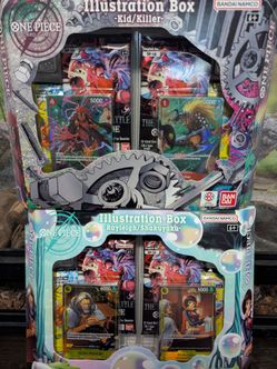One Piece Card Game Illustration Box Set – Kid/Killer + Rayleigh/Shakuyaku – Sealed