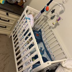 Mini White Crib 