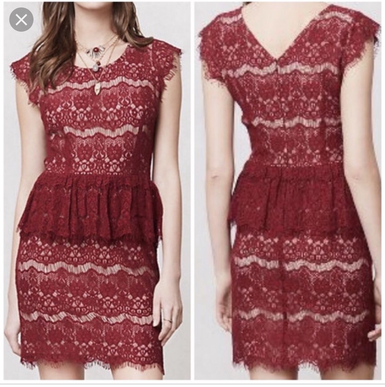 Anthropologie Maeve Elsa peplum dress size M