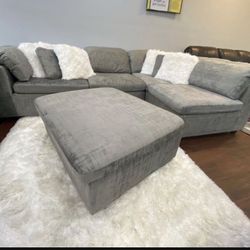 COMFY NEW LIMA SECTIONAL SOFA AND OTTOMAN SET ON SALE $999. EASY FINANCING 