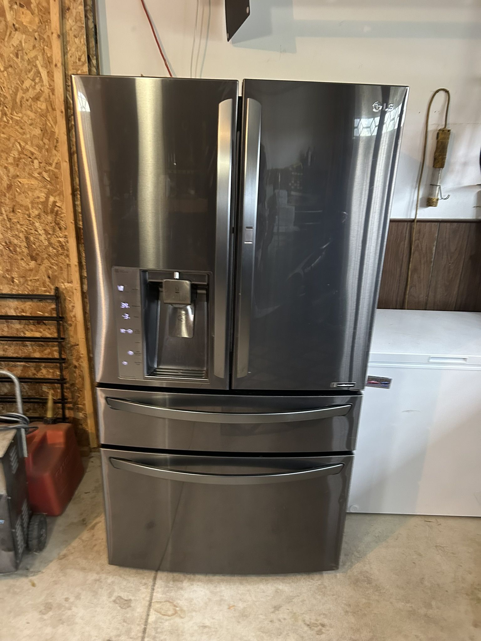Stainless Steel Black Lg Refrigerator Freezer