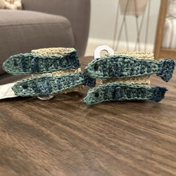 Threshold Coastal 2pk Anchovy Fish Woven Napkin Rings