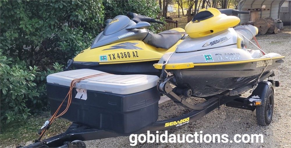 Jetski 2 Seadoo Jetskis With Trailer