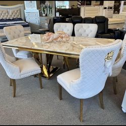 Glam Dining Tables 6 Or 8 Chairs Available 