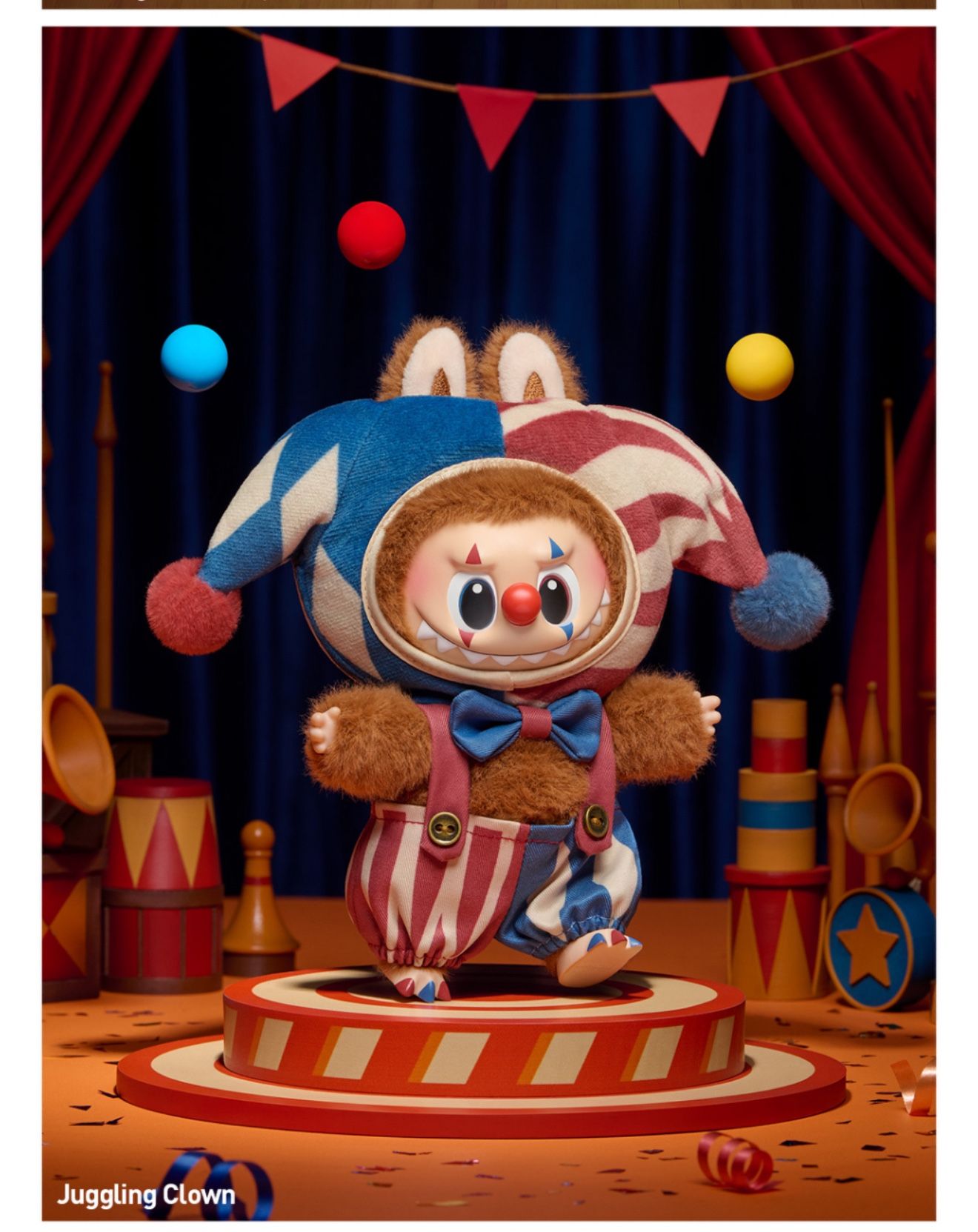 Popmart Why so serious Juggling clown labubu, dimoo and molly