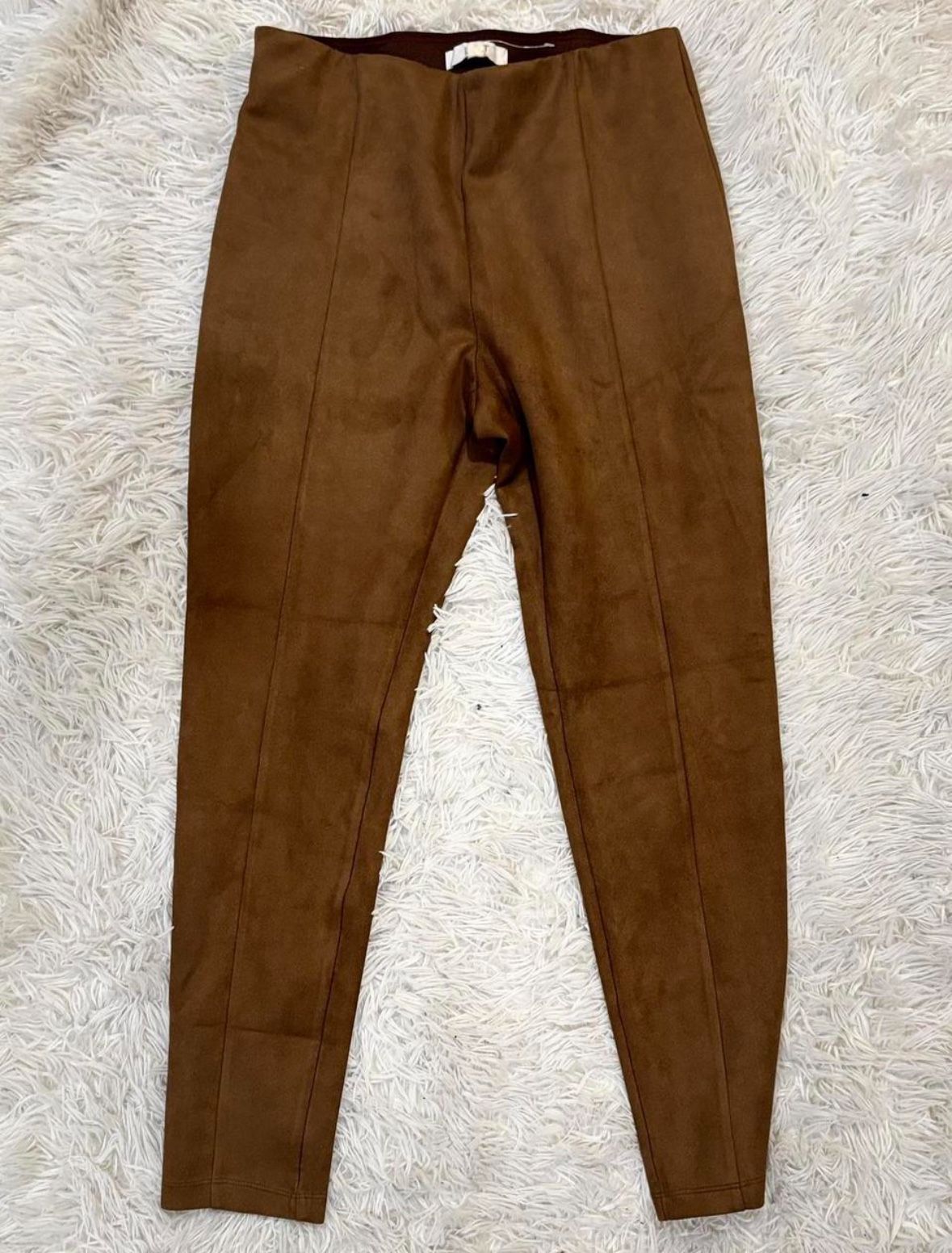 Brown faux suede leggings #fauxsuede