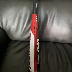 This red and black Marucci CAT Composite youth baseball bat features a prominent white Marucci "M" logo and barrel lettering.