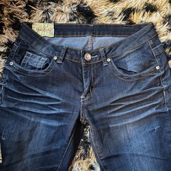 vintage y2k blue denim jeans 