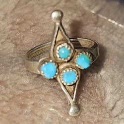 Vintage 4-stone turquoise ring