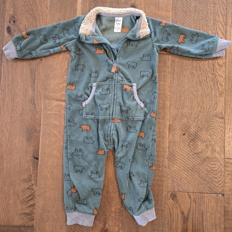 Carter's Baby Fleece Long Sleeves Onesie (9-12 Months)