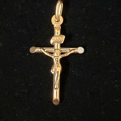 10kt Rosegold Cross Pendant 