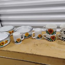 Cups Pot Sun Flower 7"