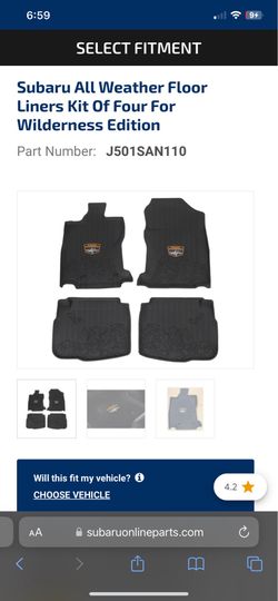 Subaru Outback wilderness floor mats