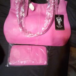 Pink Tignanello Leather Purse