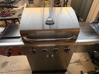Grill with gas tank