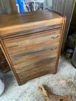 Vintage Wood Chest of Drawers