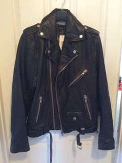 Men’s leather biker jacket - Diesel