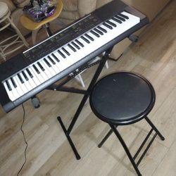 Casio Keyboard Piano Key 61 Stand Bench Included 
