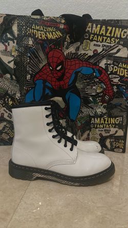 White doc martins boots
