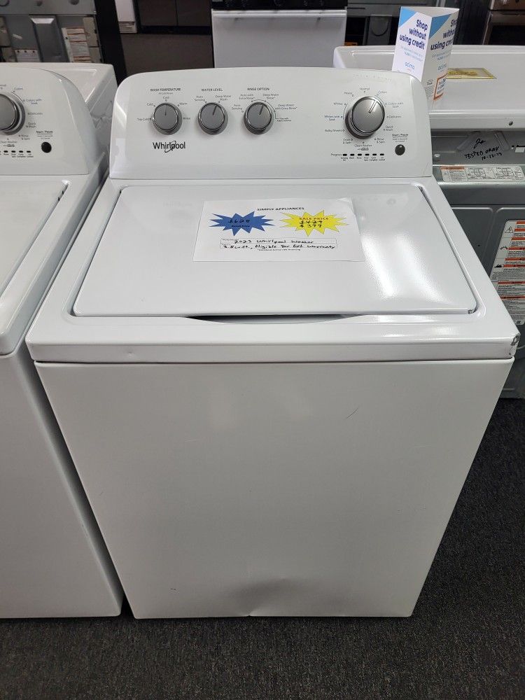 🏖Sizzling Summer Sale! 2023 Whirlpool Top Load Washer-Warranty Included