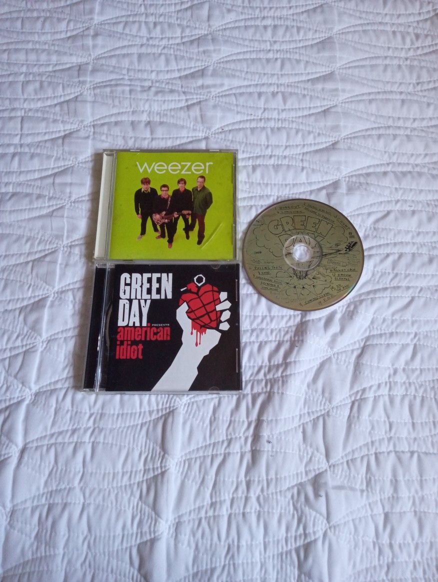 GreenDay & Weezer Three CD Lot.