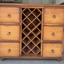Crate & Barrel bar and wine rack