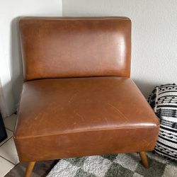 World market vegan Leather Chair