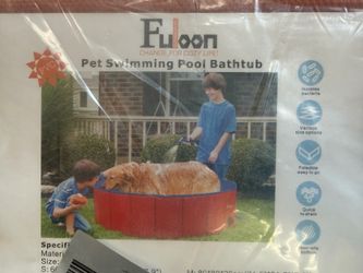 Pet dog pool bathtub foldable collapsible