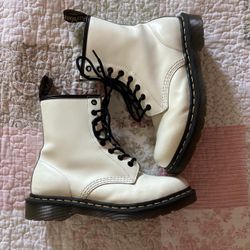 White Dr. Marten 1460 Boots