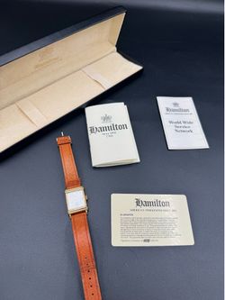 Hamilton Limited Edition No. 2148 22mm Gold Tank Quartz Watch 10k Gold Filled VG